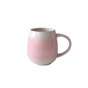 China Pink White Gradient Rounded Ceramic Mug Manufacturers, Exporters