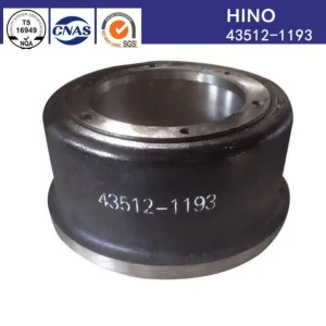 Hino 43512-1193 Heavy Truck Brake Drum System Auto Brake Spare Parts Fast Delivery