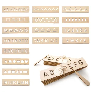 PMZ1118 Wooden Montessori Pen Control Exercise Board Children Early Education Toys Letter And Figure Pen Control Exercise Board
