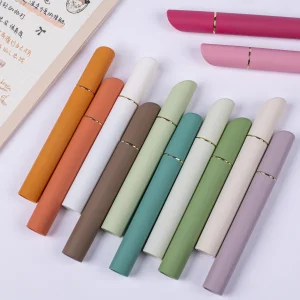 12 Colors Lipstick Design Fluorescent Pen Set Luxury Highlighter Marker for Planner Writing Student Stationery Gift 4pcs/box