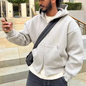 Cotton Fleece Heavyweight Zipup Unisex Hoodie
