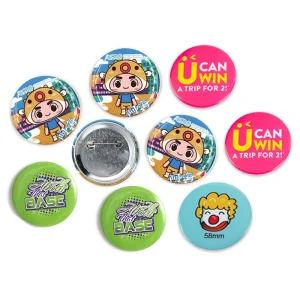 Cheap Wholesale Metal Badges Custom Made Printed Logo Blank Round Button Badge Custom Tinplate Button Pin