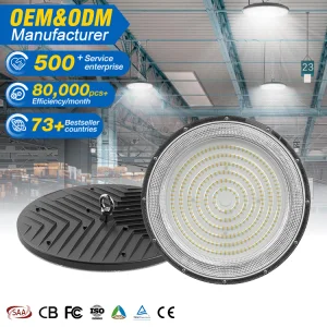 Top Selling Product Aluminum Factory Garage Canopy Light Anti Glare 50w 100w 150w 200w 300w Smd Ufo Led High Bay Lamp