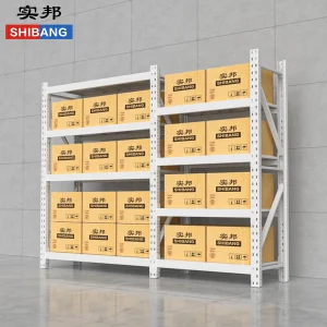 Adjustable Industrial Medium Duty Steel Warehouse Racks with Powder Coated Surface Multilayer Shelving for Warehouse Storage