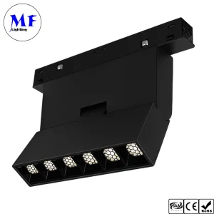 Factory Price 12W Smart Dimmable CCT Tunable 3000-6000K White Black DC24V 48V Foldable Magnetic Grille Light for Offices Showrooms Specialty Stores Hotels Villa