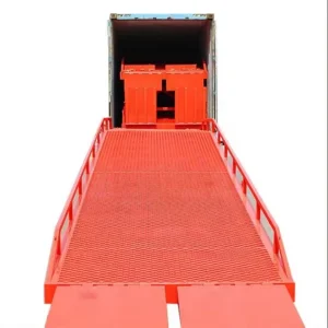 Foldable 6t-15t Hydraulic Steel Electric Powered Loading Ramp Container Mobile Dock Leveler with 1.8m Max Height