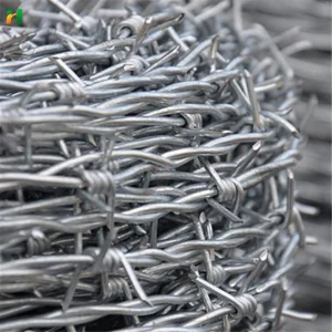 Galvanized Double-Strand Barbed Wire Plastic-Coated Barbed Wire Railroad Pasture Boundary Isolation Iron Bristles Barbed Wire
