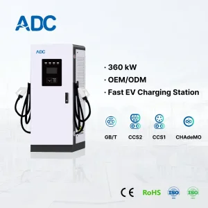 Professional Factory 360 Kw Outdoor OEM/ODM DC Fast EV Charging Stations APP/RFID Ocpp1.6 Chademo Gbt CCS2 EV Car