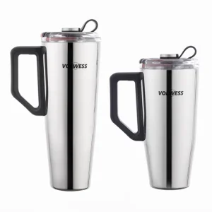 Volwess Custom 40oz Coffee Insulated Travel Tumbler with Handle Freesip