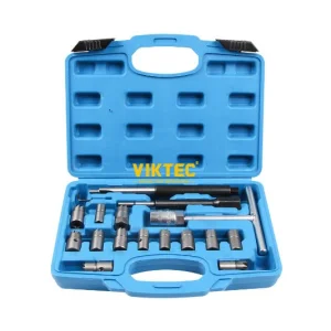 17PC Conjunto de Ferramentas para Corte de Assento de Injetor Diesel para Reparação de Motores de Precisão
