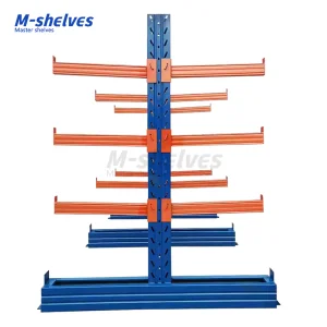 Industrial Strength Steel Cantilever Racking with Heavy Duty Stackable Shelves Anti-Rust &amp; Powder Coated