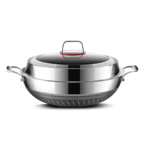 Large Capacity Honeycomb Wok