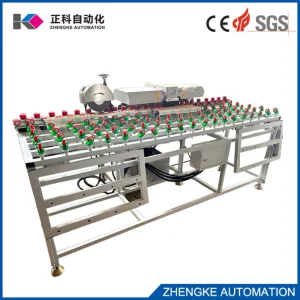 Automatic PLC 11 Spindles Straight Line Glass Edging Machine Water Spray Sand Belt Edging Machine for Insulating Glass Production Line