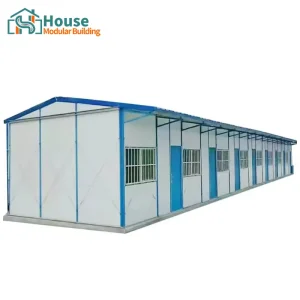 Custom Single-story blue K-shaped prefabricated house