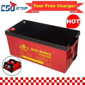 Csbattery 12V 100ah/150ah/200ah Deep-Cycle-Gel Bateria Solar Battery for VRLA/SLA/SMF/Mf/AGM/Rechargeable/UPS/Lead-Acid/Solar Panel/Power Storage/Inverter/CSA