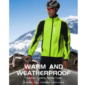 Men's Winter Road Racing Thermal Cycling Jacket Waterproof Fleece Warm Windproof Outdoor Bike Jacket Custom