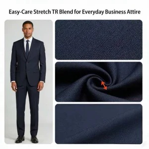 Easy-Care Stretch Tr Blend for Everyday Business Attire