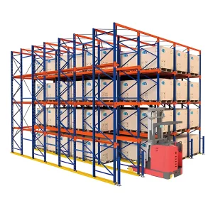 Steel Through-Type Display Rack with Powder Coating Finish Drive-In Pallet Rack Corrosion Protection Feature