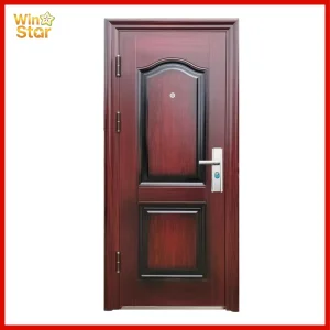 Porta de Segurança de Alumínio de Aço da China Entrada Interior Guangdong Exterior Metal Moderna Ferro Forjado Frontal Única Dupla Blindada Pivot Janelas e Preço da Porta