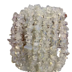 White Opal Chip Beads Stone Rough Uncut Gravel Loose Gemstone Chip Beads