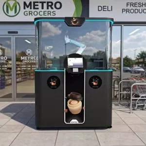 LE920A  Robot Barista Commercial Bean to Cup Coffee Vending Machine with Fresh Milk Frothing Support MDB Protocol
