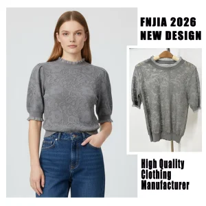 Custom FNJIA Plus Size Knitted Plain Casual Breathable Quick Dry Women's Summer T-Shirts