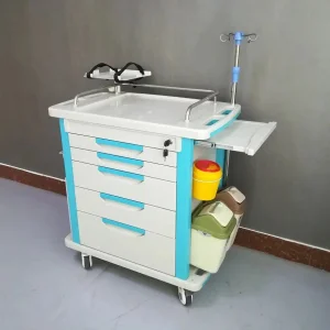Medical Crash Cart with Emergency Accessory Cardiac Board
