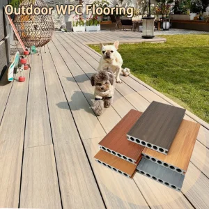 Wholesale outdoor floor panel, WPC round hole co-extruded outdoor floor WPC,WPC Floor for Outdoor Ground Decoration Manufacturers, Factories