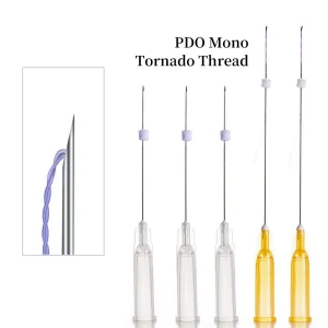 Paquete personalizable logo OEM tensores absorbibles hilos mono tornado pdo hilos de tensión facial