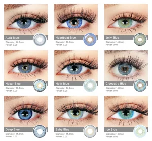 BeautyTone Brand Manufactured Eyewear Cosmetic Softlens New Beauty Doll Eye Blue Contact Lenses Color Contact Lens 1 Year