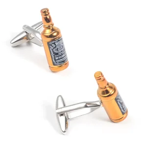 Enamelled Whiskey Bottle Cufflinks