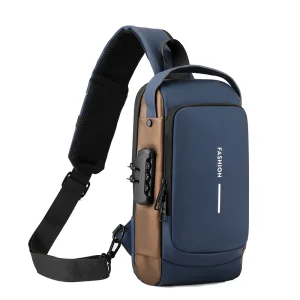 Men's Multi-Functional Password-Lock Chest Bag