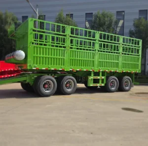 High Quality 3 Axles 4 Axle Draw Bar Fence Trailer 3 Axles Full Trailer Truck Trailer