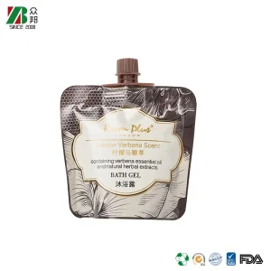 High Quality Custom Printed Hand Sanitizer Detergent Plastic Stand up Spout Bag