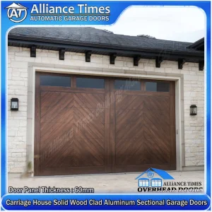 Carriage House Wood Clad Aluminum Garage Doors with 1200n Force