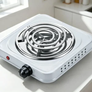 Portable Electric Single Burner Cooktop for Camping, RV and Home Use