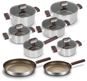 Hansa Direct Stainless Steel Cookware Set with Bakelite Handle
