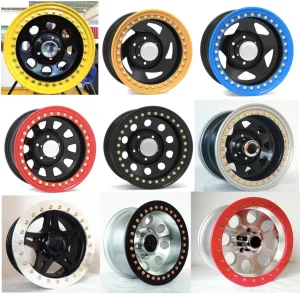 16X10 17X9 Black with 2 Valves Steel Wheel Rim for Skid Steer 33 12.5 R16.5 PCD 8/203 Offset 20+ Centre Bore 152mm