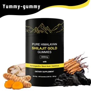 Wholesale Customize 60 Shilajit Energy Gummies Immune Support Energy Management Fiber Antioxidant Health Supplements