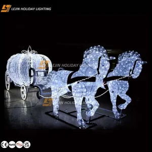 Outdoor Waterproof Holiday Shopping Mall Decorative Lighting Carriage