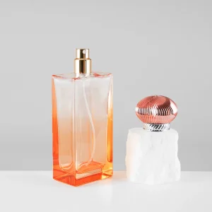 Custom Logo Zamac Cap Designer Gradient Colors Glass Empty Perfume Bottles with Box Packaging