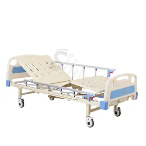 Hospital Furniture ICU Medical Bed ABS Two Crank Bed