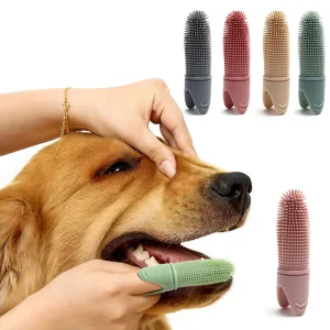 Cepillo de dientes para mascotas, fundas de dedo, cepillo de silicona para gatos y perros, cuidado dental para mascotas, herramientas para el cuidado de los dientes de los perros