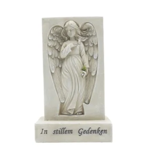 Memorial Angel Statue with Cross