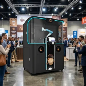 AI Intelligent Robot Vending Machine With Robot Arm for Fresh Ground Cafe  for Different Situations