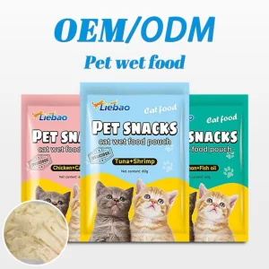 Absolutely Homemade Style Wholesome Chicken Cat Snacks Food Pet Treats Pouch Food