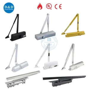 CE UL Fire Rated Automatic Aluminum Hidden Hardware Heavy Duty Back Check Hold Open Overhead Hydraulic Sliding Spring Residential Surface Mounted Door Closer