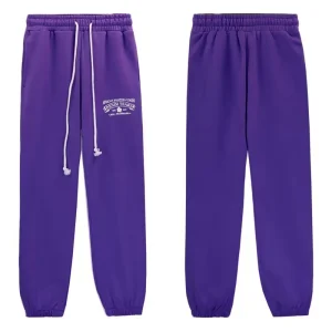 Sp5der Puff Print Style Sweatpants Paired with Denim Tears Items