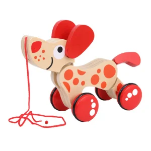 Children's Early Education Wood Rope Pulling Animal Crocodile Puppy