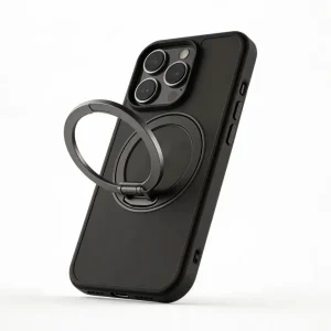 Funda de teléfono de aleación de aluminio TPU+PC con 360° soporte giratorio compatible con Magsafe, se admite logotipo personalizado